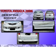 TOYOTA AVANZA 2006 OE FULLSET BODYKIT OE LOOK BUMPER SKIRT LIP AVANZA FRONT SKIRT SIDE SKIRT REAR SKIRT OEM BODY KIT