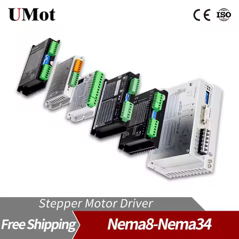 UMOT Hybrid Bipolar 2 Phase 5A DC Nema 8/11/14/17/23/24/86 Micro/Mini CNC Axis Stepper Motor Driver 