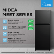 * MAGE SALE *MIDEA 2 DOOR FRIDGE REFRIGERATOR (MDRT267MTB30/MD232 / MD-232 / MD222V/MD-222V/)(PETI S