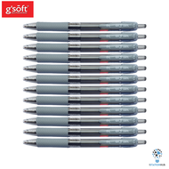 12pcs GSoft EX5 Retractable Gel Ink Pen 0.5mm | gsoft Black Blue Red Pens | Home Office School Stati