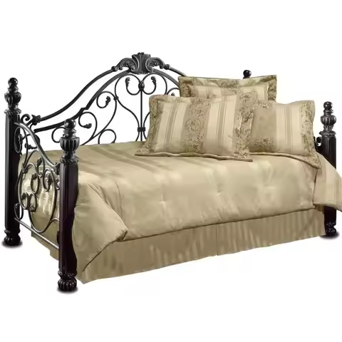 Light luxury wrought iron bed European sofa bed Princess bed Single sofa Study sofa Dual-purpose