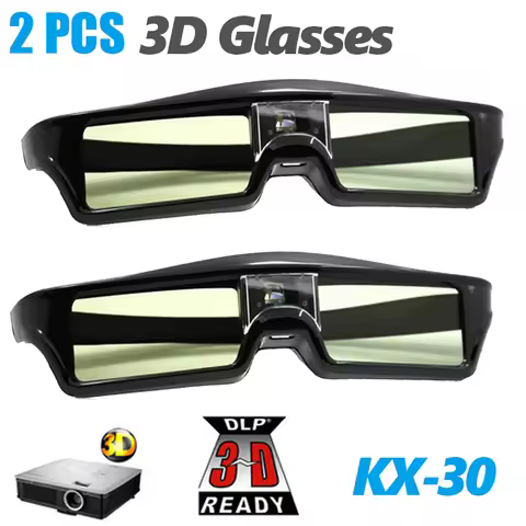 2PCS 3D Glasses DLP-LINK Active Shutter Universal for Xgimi Z4X(H1/Z5 Optoma Sharp LG Acer H5360 Jmg