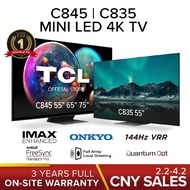 TCL C835 | C845 Mini LED 4k TV 55 65 75 inch | iMAX Enhanced | 144 Hz VRR | Deep Black | Dolby Atmos