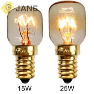 JANE Filament light bulb, Salt Bulb heat-resistant Oven Light, Hot 15W 25W Tungsten Cooker Hood Lamp Heat Resistant resistance 300 degrees