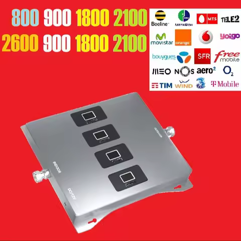 Quad Bands B20 800 B8 900 B3 1800 B13 2100 B7 2600 MHZ 5G 4G 3G Cellular Amplifier Signal Booster Re