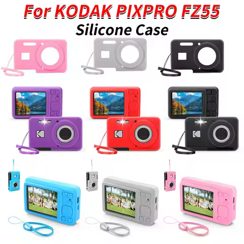 For kodak PIXPRO FZ55 Digital Camera Cover with Lanyard Slim Fit Camera Bag Camera Body Cover Outdoo