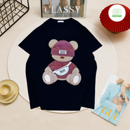 Áo thun nữ local brand Gucaa Việt Nam in gấu Teddy đáng yêu chất cotton freesize trắng đen