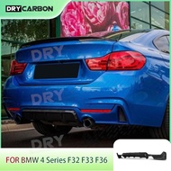 On sale Carbon Fiber Rear Lip Diffuser Spoiler For BMW 4 Series F32 F33 F36 M Sport 2014 - 2018 FRP 