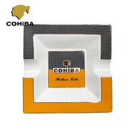 xfcbfCOHIBA Square Cigar Ashtray Holder 2pcs In 1 Design Ceramic Household Tobacco Gadgets Cigarette Ashtray Table Decor