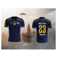 Custom Nameset ABSX Malaysia Home Football Bola Sepak Jersey Jersi Asia Cup Qatar 2023 Harimau Malaya