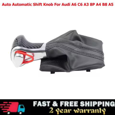 Auto Automatic Shift Knob For Audi A6 C6 A3 8P A4 B8 A5 Q5 2009-2014 4G1713139R Gear Shift Knob Boot