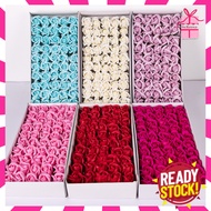 (50PCS) 3 LAYER Rose Soap Flower With Base Fragrant Scent Flower Box Bouquet Gift Artificial Bunga S