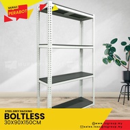 M.PERABOT Boltless DIY Racking Solid Steel 30CMx90CMx150CM - Multipurpose Racking