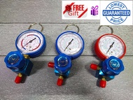 🎁 +SMALL FREE GIFT 🎁 【R22 R410A R32 R134A R12】GAS METER MANIFOID GAUGE LOW PRESSURE SINGLE GAUGE AIR CONDITIONER REFRIGERANT