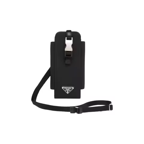 PRADA Re Nylon Fabric Cell Phone Pouch Women's Black 1ZT023-2DMX-F0002