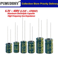 6.3V 10V 16V 25V 35V 50V High Frequency Low ESR Aluminum Capacitor 100UF 220UF 330UF 470UF 680UF 100