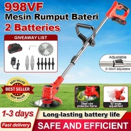 【New】998VF Rechargeable Electric Lawn Mower Cordless Grass Cutter Machine Grass Trimmer Mesin Potong