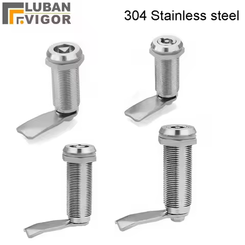 MS705 Cam Lock 304 Stainless Steel Keyless Cylindrical Lengthened 30 40 50 62mm for Distribution Box