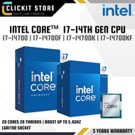 INTEL Core™ i7-14700/ i7-14700F/ i7-14700KF Processor - 20-Core 28-Threads | LGA1700 CPU Pemprosesan