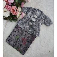 Light grey kebaya kids kebaya budak baju raya budak kebaya batik