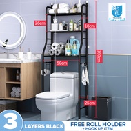 YATENG 3 Tier Bathroom Toilet Rack Multipurpose Shelf Storage Organizer