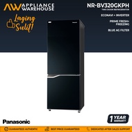 Panasonic NR-BV320GKPH 10.2 cu. ft. Two Glass Door Bottom Freezer No Frost Inverter Refrigerator[App