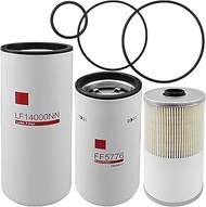 TIKSCIENCE Maintenance Filters Kit Compatible with Cummins ISX15 Replace LF14000NN FF5776 FS19764