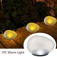Solar Powered 4 LED Pebbles Lights Decorative Landscape Lighting Lamp for Gardens Lawns Paths Pools