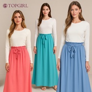 TOPGIRL Ruby Skirt Chiffon / Skirt Chiffon / Pinggang Getah Penuh / Skirt Chiffon Saiz Besar Skirt M