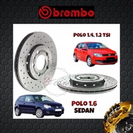 BREMBO Xtra Front Brake Discs (2pcs) - Volkswagen Polo 1.4'06,1.2 TSI'11, Volkswagen Polo 1.6 Sedan