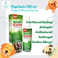 Wound Healing Spray Iozin Woundex Topical Antiseptic Antibacterial for Pets Dogs Cats 120ml