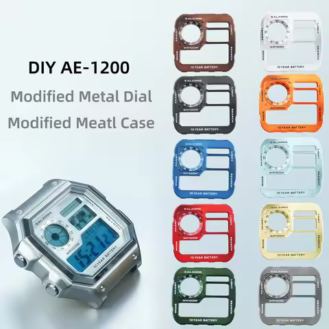 For Casio AE-1200 3229 metal surface metal case ae1200 watch dial stainless steel shell upgraded mod