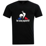 Le CoQ sportif เสื้อยืดแขนสั้นผ้าฝ้ายแฟชั่นผู้ชาย S-5XL