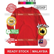 Msia Ready Stock 💯Cotton LONG 7XL 6L 6XL 5XL Sleeve Plain T-shirt Kosong Baju Lengan Panjang Oversized