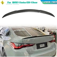 Carbon Fiber Rear Trunk Spoiler Wing For BMW 4 Series G26 4 Door Gran Coupe 2021 2022 Tail Trunk Boo