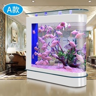 HY@ Bullet Fish Tank Aquarium Ecological Subareas Screens Fish Tank1Rice1.2Rice1.5M Long Glass Fish Tank ZX0K