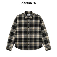 Karants Oversize Long Sleeve Shirt Flannel Plain Unisex Men-Women-KR519