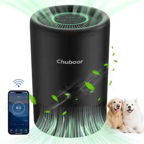 Chuboor Air Purifier for Bedroom Home App PM2.5 HEPA Air Purifier for Bedroom Living Room for Pet Ha