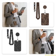Dudu Neck Lanyard with Waterproof ABS Card Protector Case Retractable Badge Holder For Business Meet