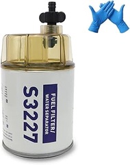 S3227 Fuel Filter Fuel Water Separator with Clear Bowl Fits For Marine Outboard Motor Repl.# S3227 1