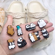 Cute Jibbitz WE BARE BEARS Crocs charms Pin shoe Accessories decorate slippers crocs sandals