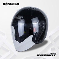BOSHELM Helm NJS Kronoz HITAM GLOSSY Helm Half Face SNI Limited