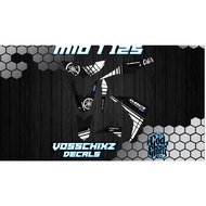 Decals, Sticker, Motorcycle Decals for YAMAHA MIO i125 Black&white