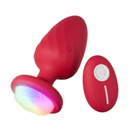 Luminous Rose Butt Plug Line Remote Control Masturbation Device Silicone Butt Plug Supplies 1030