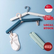 Foldable Travel Hanger with Clips for Clothes Travel Hanger Portable Collapsible Hanger Light