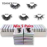 TDANCE Fluffy Mink Lashes Wholesale 25mm Lash 1050100 Pairs Handmade Long Messy Eyelashes Set 25mm L