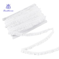 1bundle 20M Elastic Nylon Lace Trim White 5/8 inch(17mm) 21.87 Yards(20m)/bundle