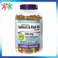 Webber Naturals - 野生阿拉斯加三文魚魚油 (300 毫克) 220 粒晶透腸溶軟膠囊 [平行進口] 此日期前最佳:2027年04月30日