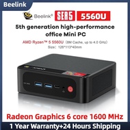 Beelink Ryzen5เอเอ็มดี SER5คอมพิวเตอร์ขนาดเล็ก5560U การแสดงผลสามครั้งผ่านทาง DisplayPort + HDMI + Type-C
