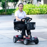 Xe điện 4 bánh cho người già EuroCare Runner gấp gọn dễ dàng và di chuyển 12km/lần sạc